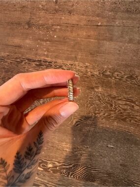 Classic Silver Crystal Eternity Ring - Women's Stackable Band